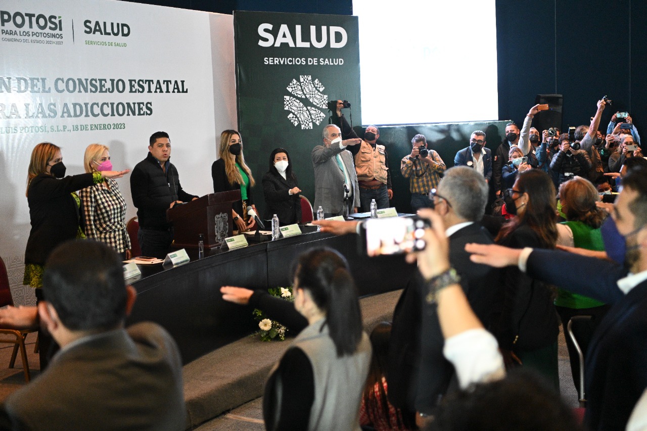 INSTALA GOBERNADOR RICARDO GALLARDO CONSEJOS CONTRA LAS ADICCIONES Y DE SALUD ESTATAL