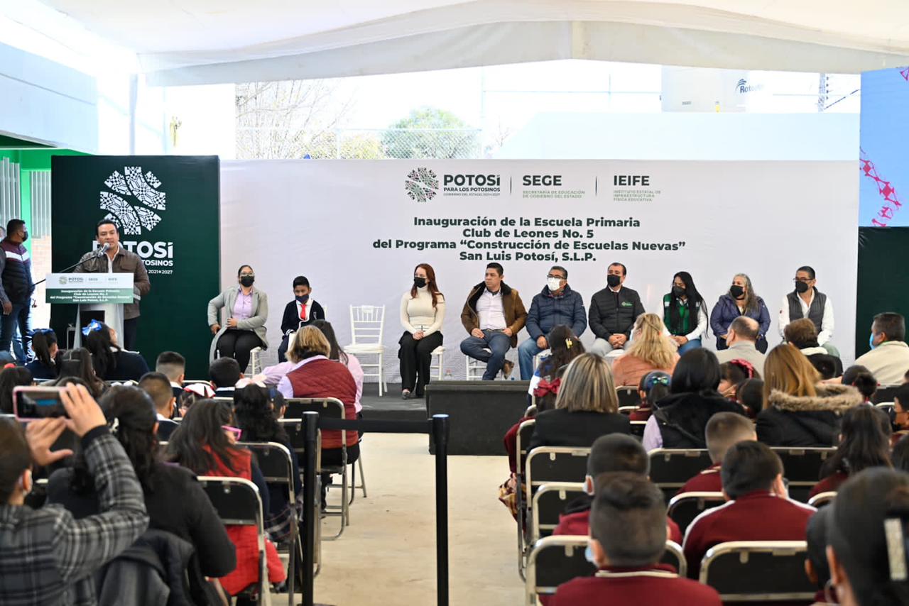CON NUEVA INFRAESTRUCTURA EDUCATIVA GOBIERNO DEL CAMBIO MEJORA FUTURO DE LA NIÑEZ POTOSINA