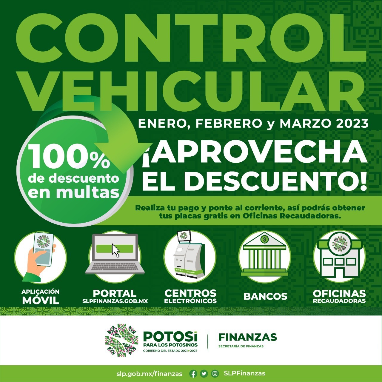 PRIMEROS TRES MESES DEL AÑO CONTINUARÁ DESCUENTO DEL 100 POR CIENTO EN MULTAS DE CONTROL VEHICULAR: SEFIN