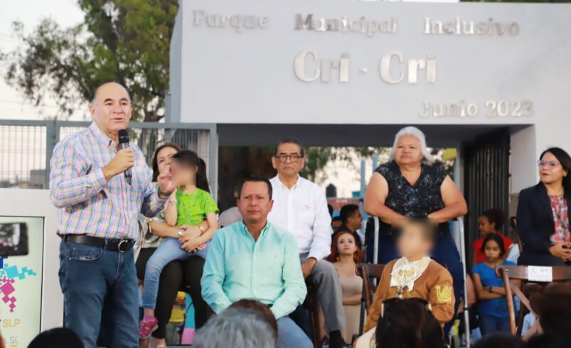 El Gobierno de la Capital rescata el Parque Inclusivo Cri- Cri, en la Industrial Aviación, un espacio digno para los potosinos