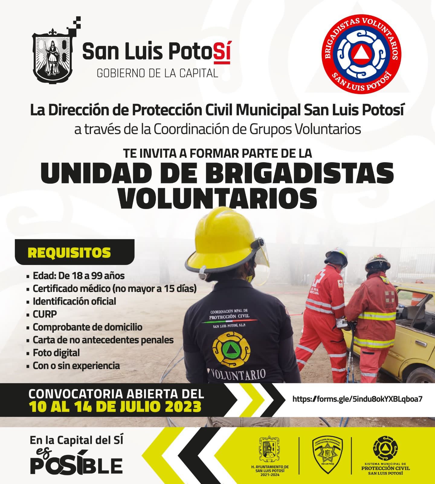 Abre Gobierno de la Capital convocatoria a la ciudadanía para integrarse a la Unidad de Brigadistas Voluntarios
